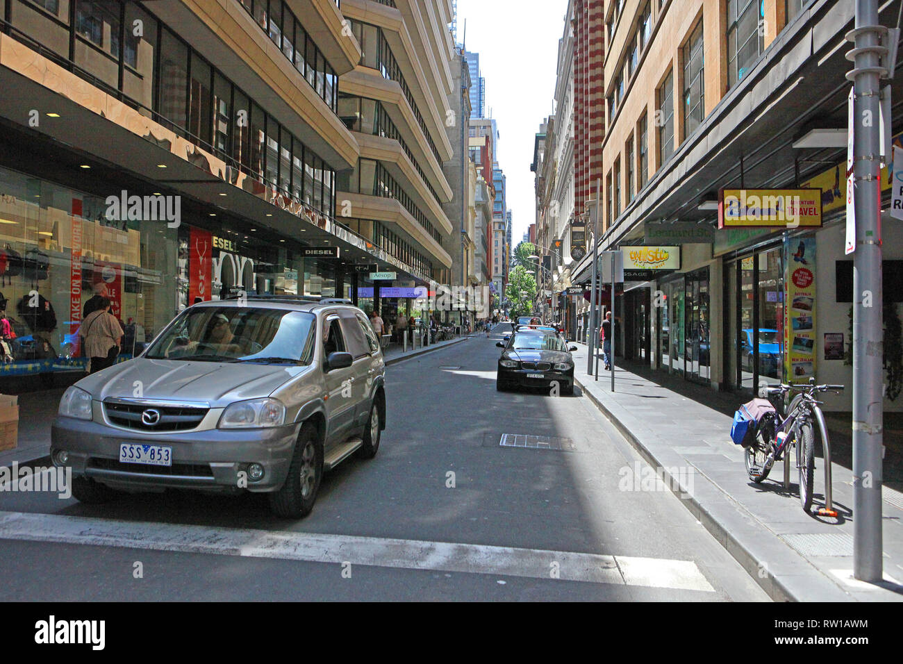 Visit Australia.  Scenics and views of Australia. Downtown Melbourne, Victoria, Australia Stock Photo