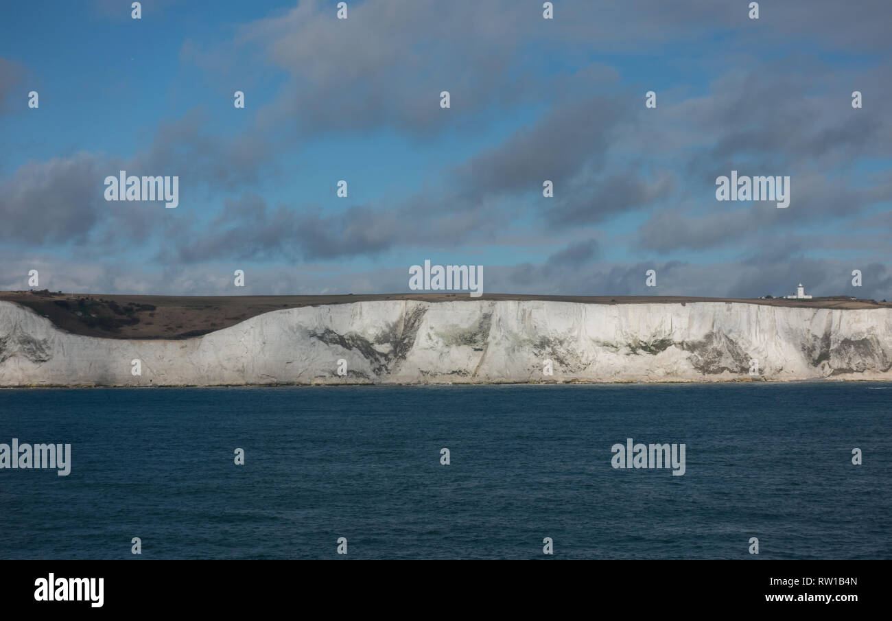 Chalk cliffs near Dover Ferry Port. Kent. England Stock Photo Alamy