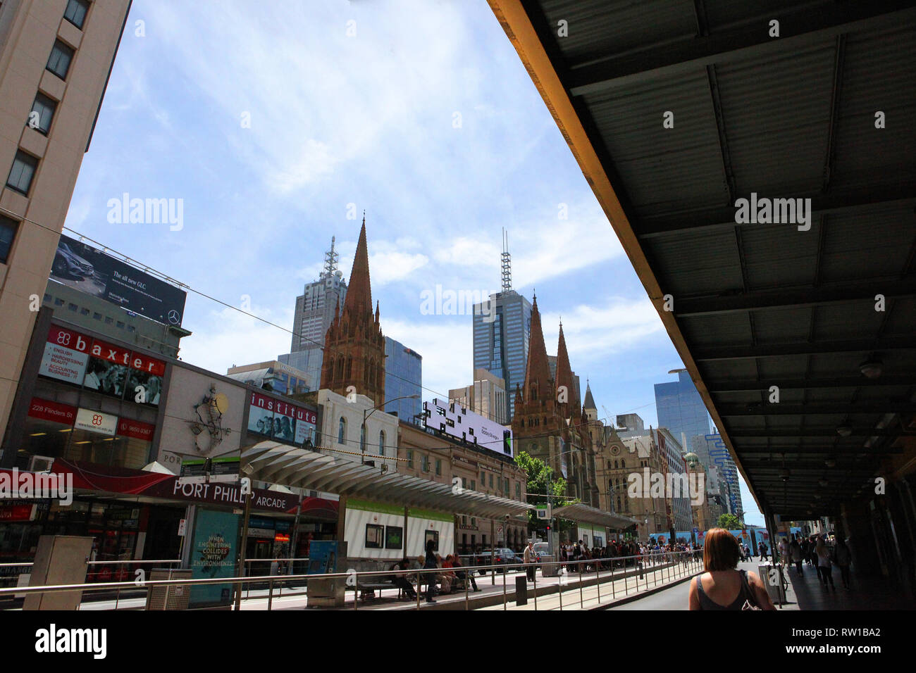 Visit Australia.  Scenics and views of Australia. Downtown Melbourne, Victoria, Australia Stock Photo