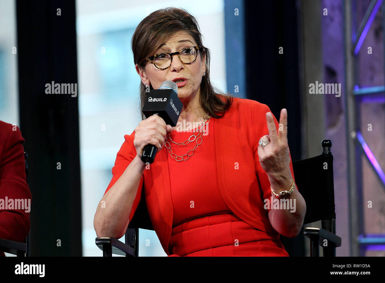 New York, USA. 05 Apr, 2016. Chairman of CBS Entertainment, Nina Tassler at The Tuesday, Apr 5, 2016 AOL BUILD Series discussing 'What I Told My Daughter: Lessons From Leaders On Raising The Next Generation Of Empowered Women' at AOL Studios In New York in New York, USA. Credit: Steve Mack/S.D. Mack Pictures/Alamy Stock Photo