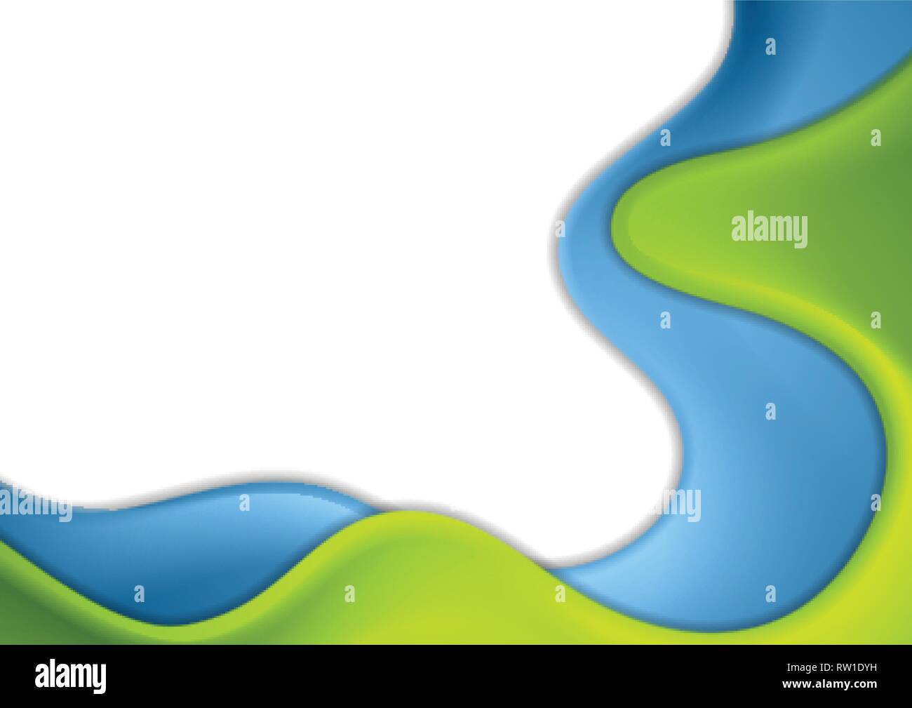 Green and blue abstract waves corporate background. Vector design Stock ...