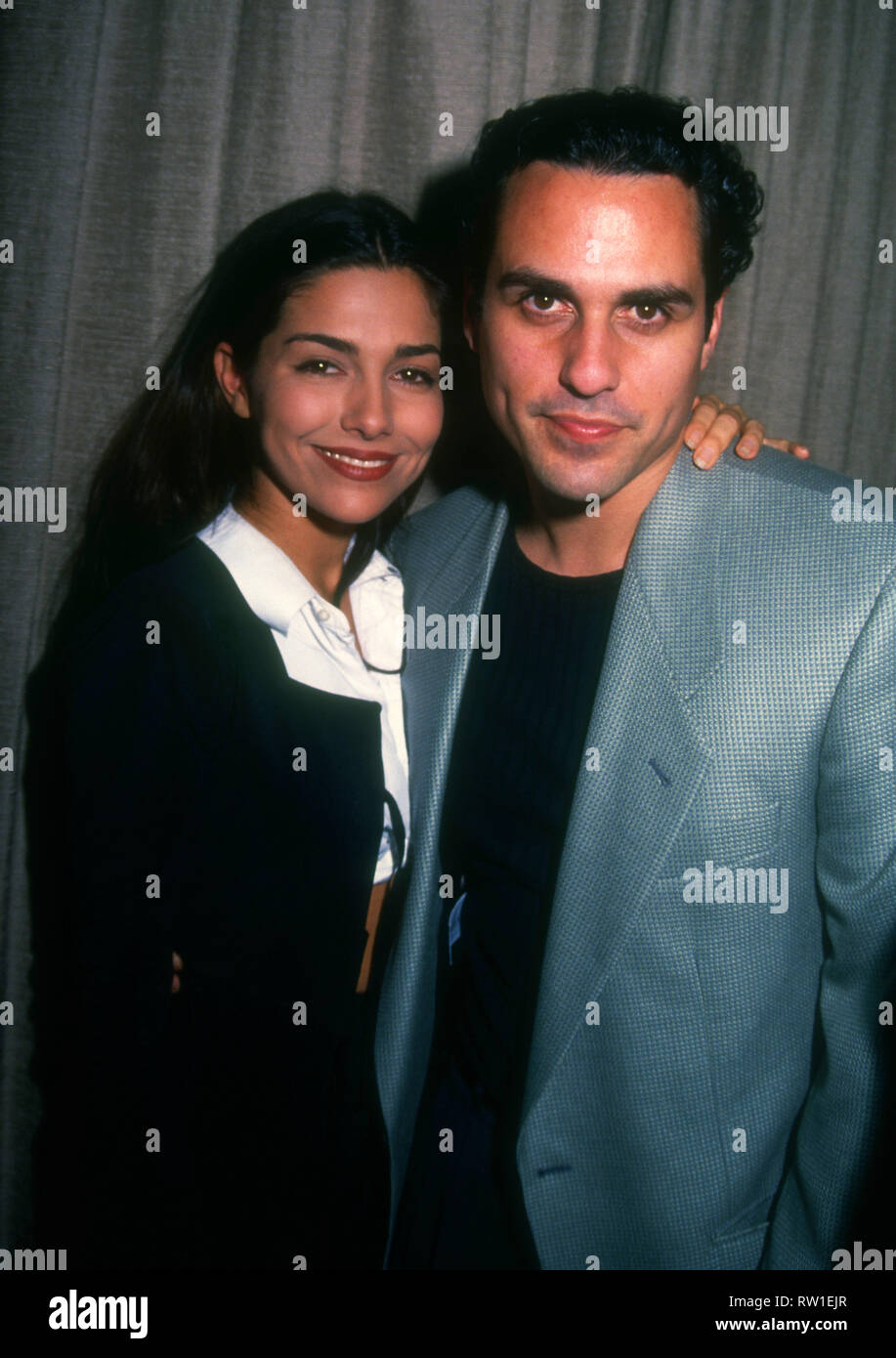 UNIVERSAL CITY, CA - FEBRUARY 6: (EXCLUSIVE) Actress Vanessa Marcil and actor Maurice Benard pose backstage at Ricky Martin Concert on the 'Me Amaras' Tour on February 6, 1994 at Universal Amphitheatre in Universal City, California. Photo by Barry King/Alamy Stock Photo Stock Photo