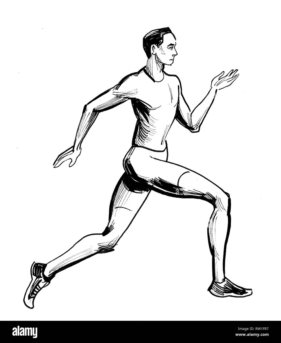One Line Drawing Athlete Running Fast Stock Vector Royalty Free  1315096901  Shutterstock  Line drawing Running art Running illustration