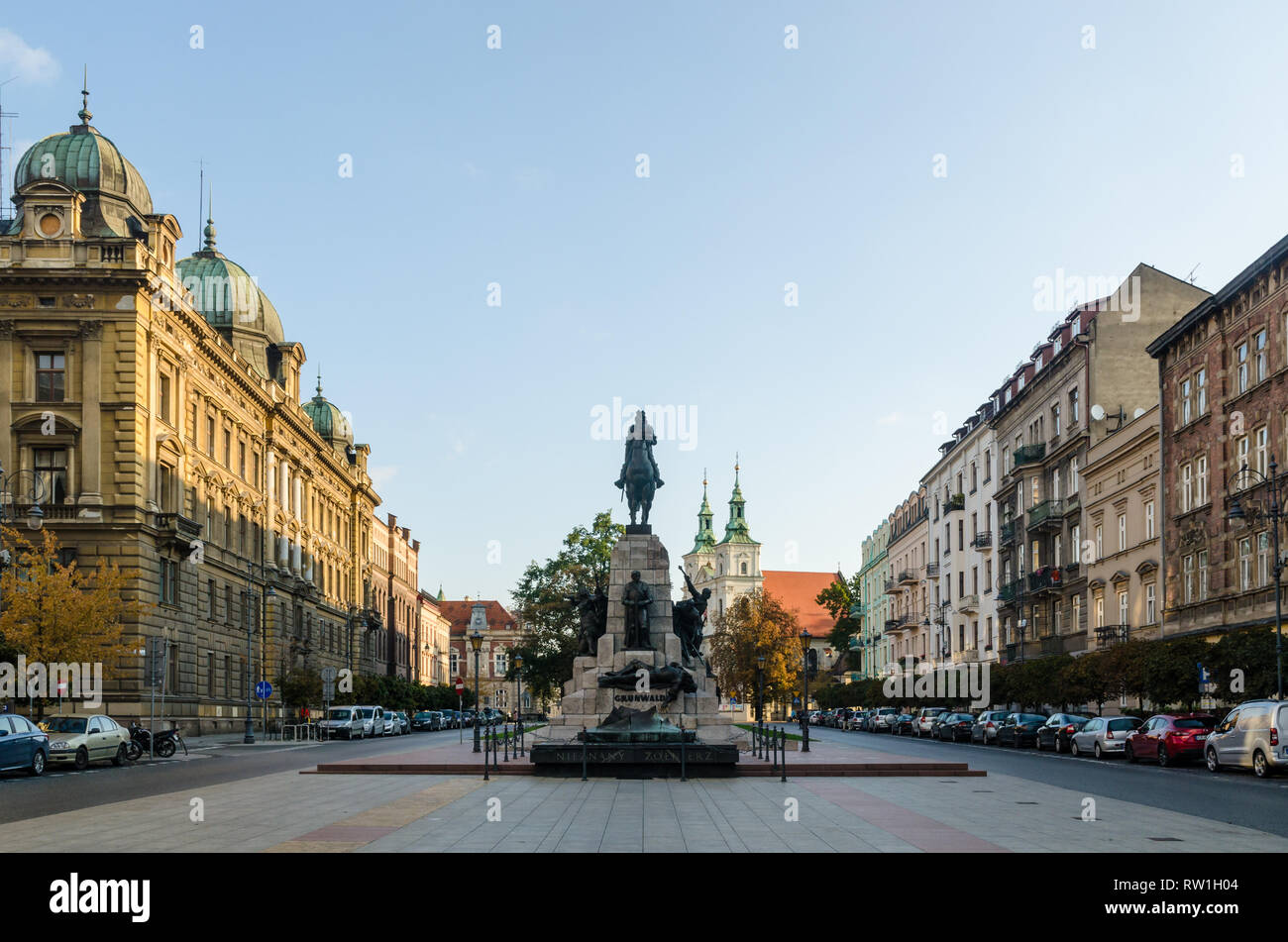 Grunwald Monument, Krakow, Poland Stock Photo