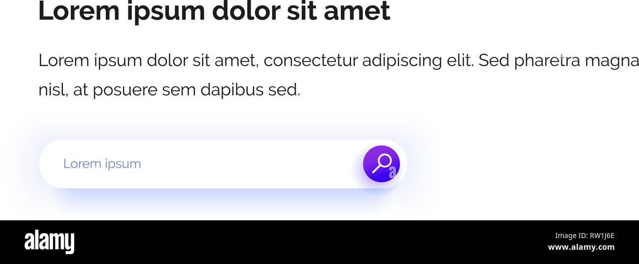 Search string. Input field. Web design.Purple icon Stock Vector