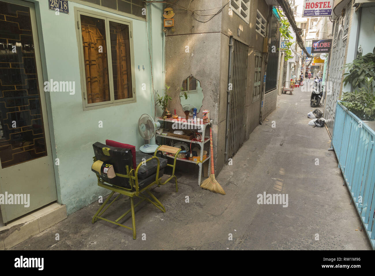 Barber Shop In Alley In Ho Chi Minh Vietnam Stock Photo Alamy