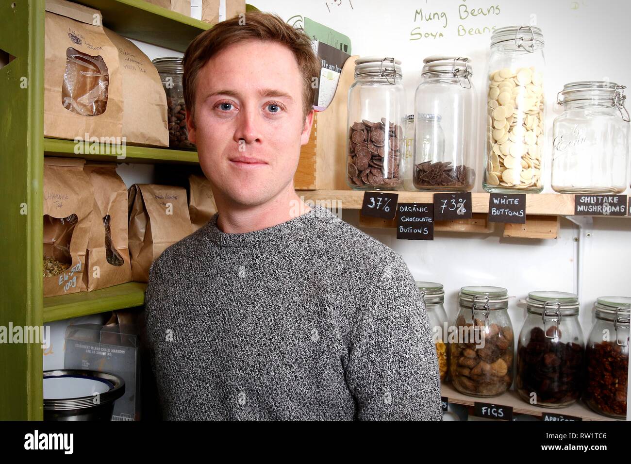 Will McCallum, Head of Oceans at Greenpeace, and author of a new book, How To Give Up Plastic: Changing The World, One Plastic Bottle At A Time. Stock Photo