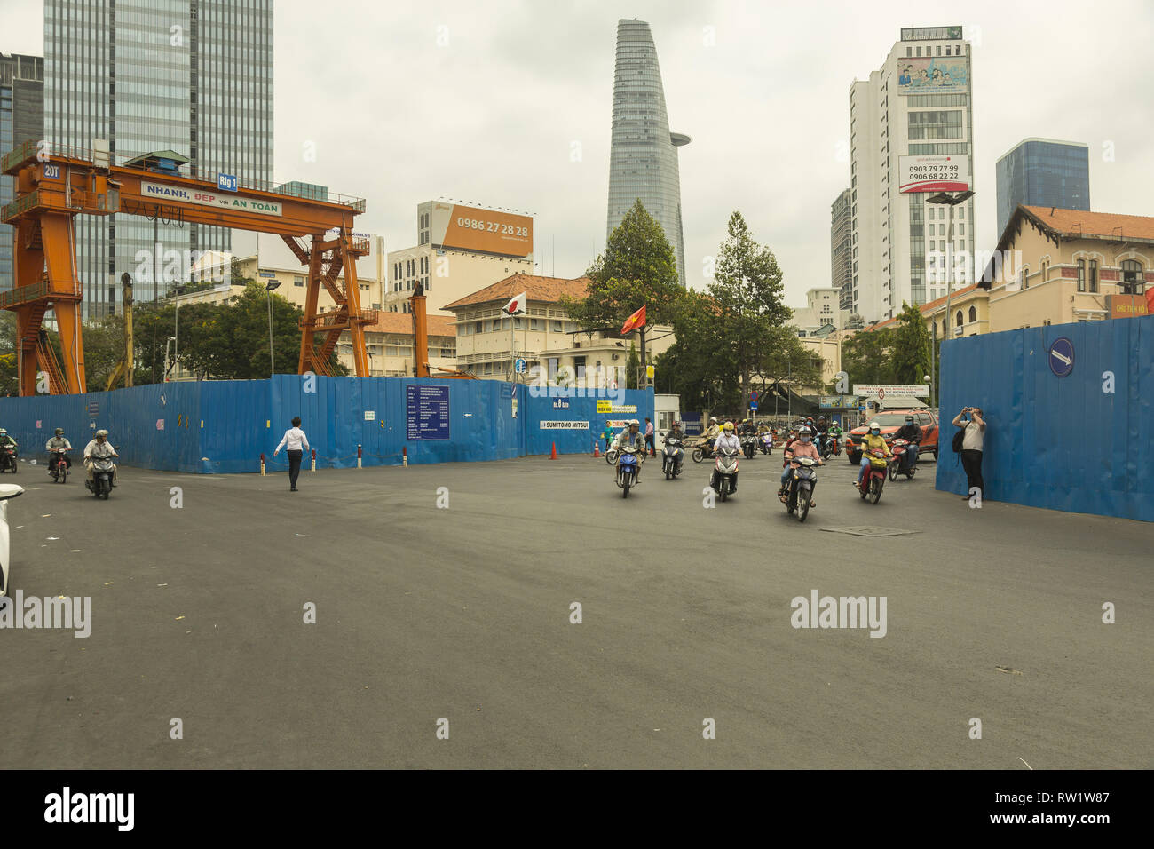 Ho Chi Minh's urban railway construction site Stock Photo - Alamy