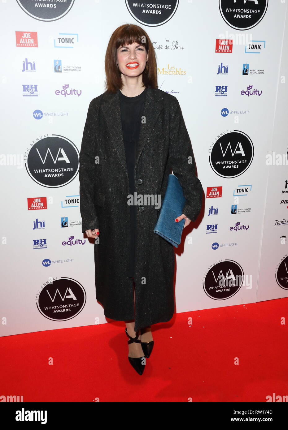 Jemima Rooper at the Whatsonstage Awards 2019 at the Prince of Wales