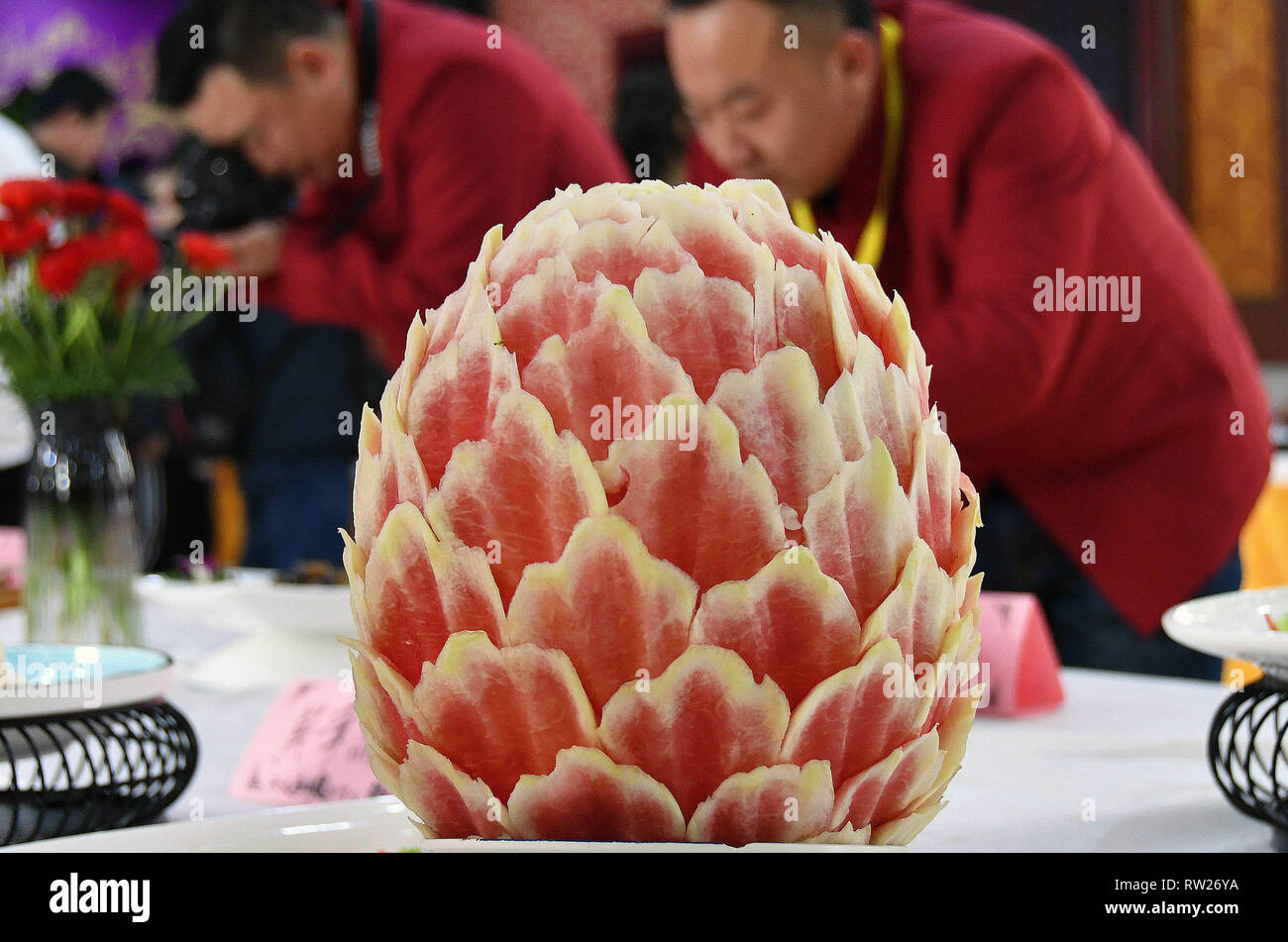 Yantai, China. 4th Mar, 2019. Yantai, CHINA-Various food can be seen at the Shandong Cuisine Expo is held in Yantai, east China's Shandong Province. Credit: ZUMA Press, Inc./Alamy Live News Stock Photo