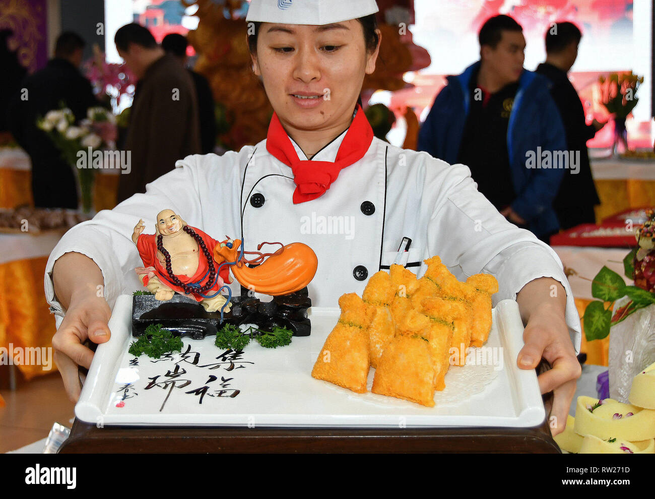 Yantai, China. 4th Mar, 2019. Various food can be seen at the Shandong Cuisine Expo is held in Yantai, east China'sShandong Province. (Credit Image: © SIPA Asia via ZUMA Wire) Credit: ZUMA Press, Inc./Alamy Live News Stock Photo