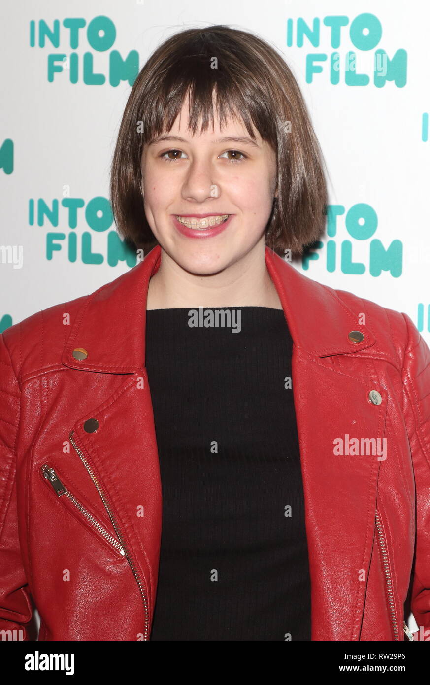 London, UK. 4th Mar, 2019. Ruby Barnhill seen during the Into Film Awards 2019 at the Odeon Luxe cinema, Leicester Square in London. Credit: Keith Mayhew/SOPA Images/ZUMA Wire/Alamy Live News Stock Photo
