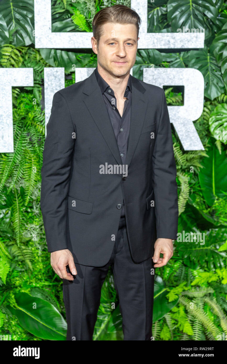 New York, New York, USA. 3rd March, 2019. Actor Ben McKenzie attends the world premiere of Netflix’s “Triple Frontier” at Jazz at Lincoln Center in New York City on March 3, 2019. Credit: Jeremy Burke/Alamy Live News Stock Photo