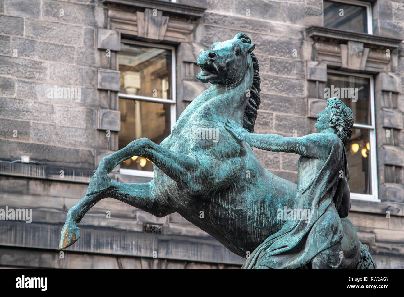 Statue man riding horse edinburgh hires stock photography and images