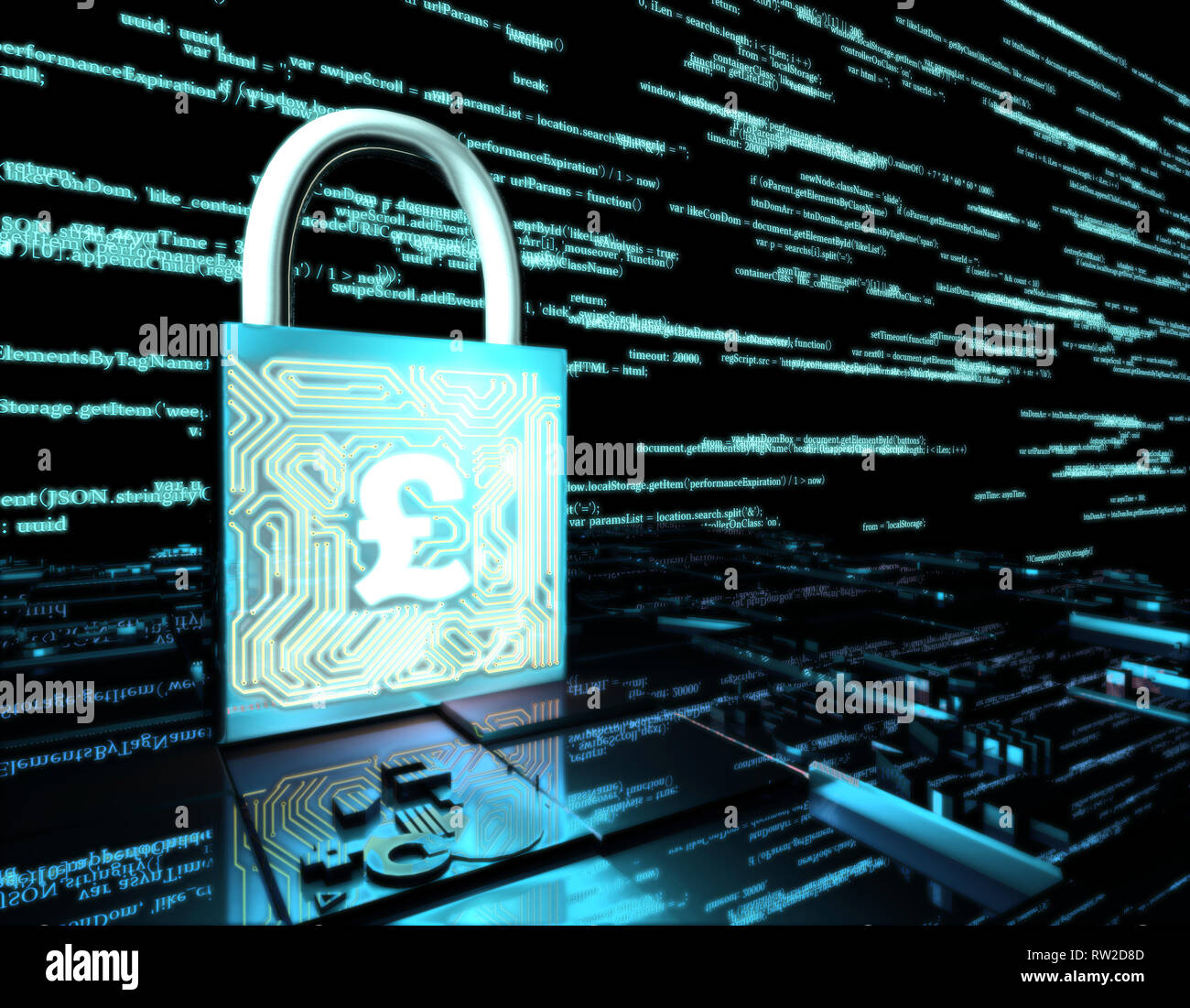 Network data transmission and lock, pound, security protection Stock