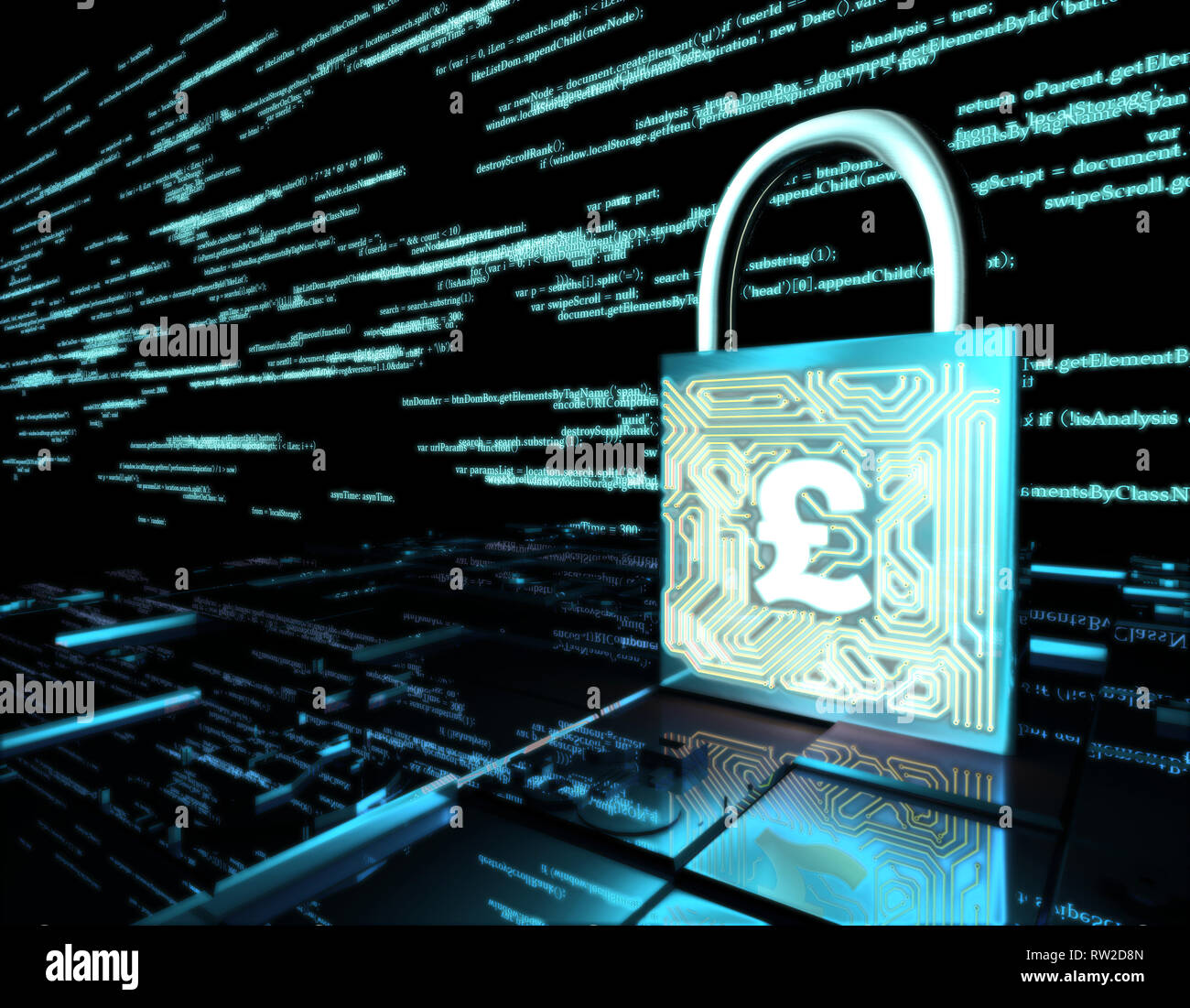 Network data transmission and lock, pound, security protection Stock