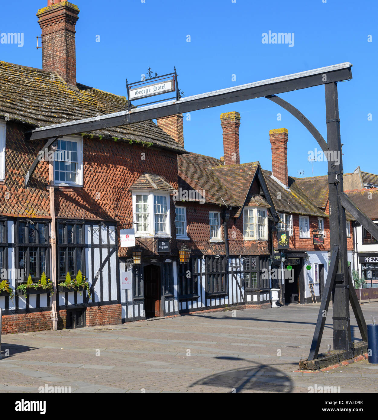 The George Hotel, High Street, Crawley, West Sussex, England, UK Stock Photo