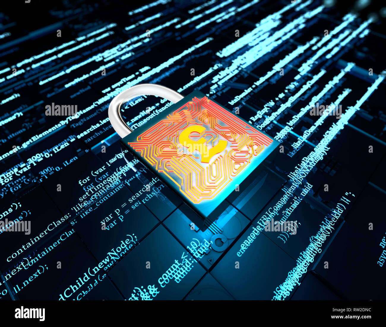 Network data transmission and lock, pound, security protection Stock