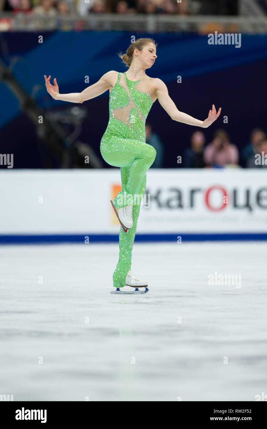 Carolina Kostner From Italy During 2018 European Figure Skating Championships Stock Photo Alamy