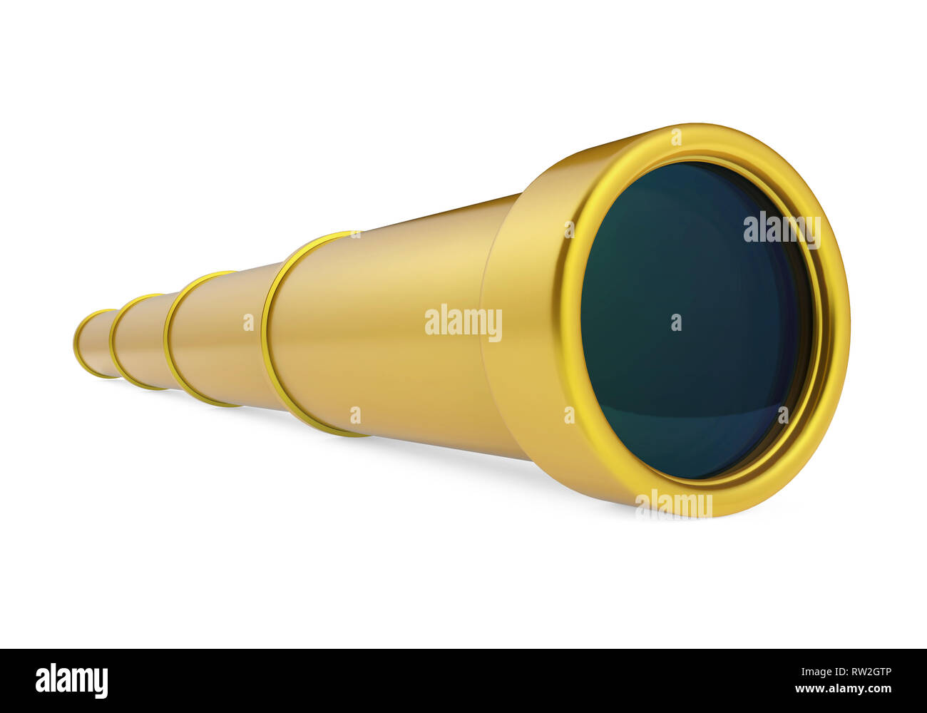 Spyglass Telescope Isolated Stock Photo Alamy