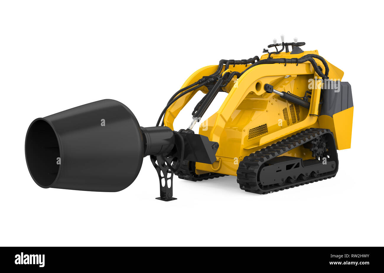 Skidsteer Concrete Mixer Isolated Stock Photo Alamy