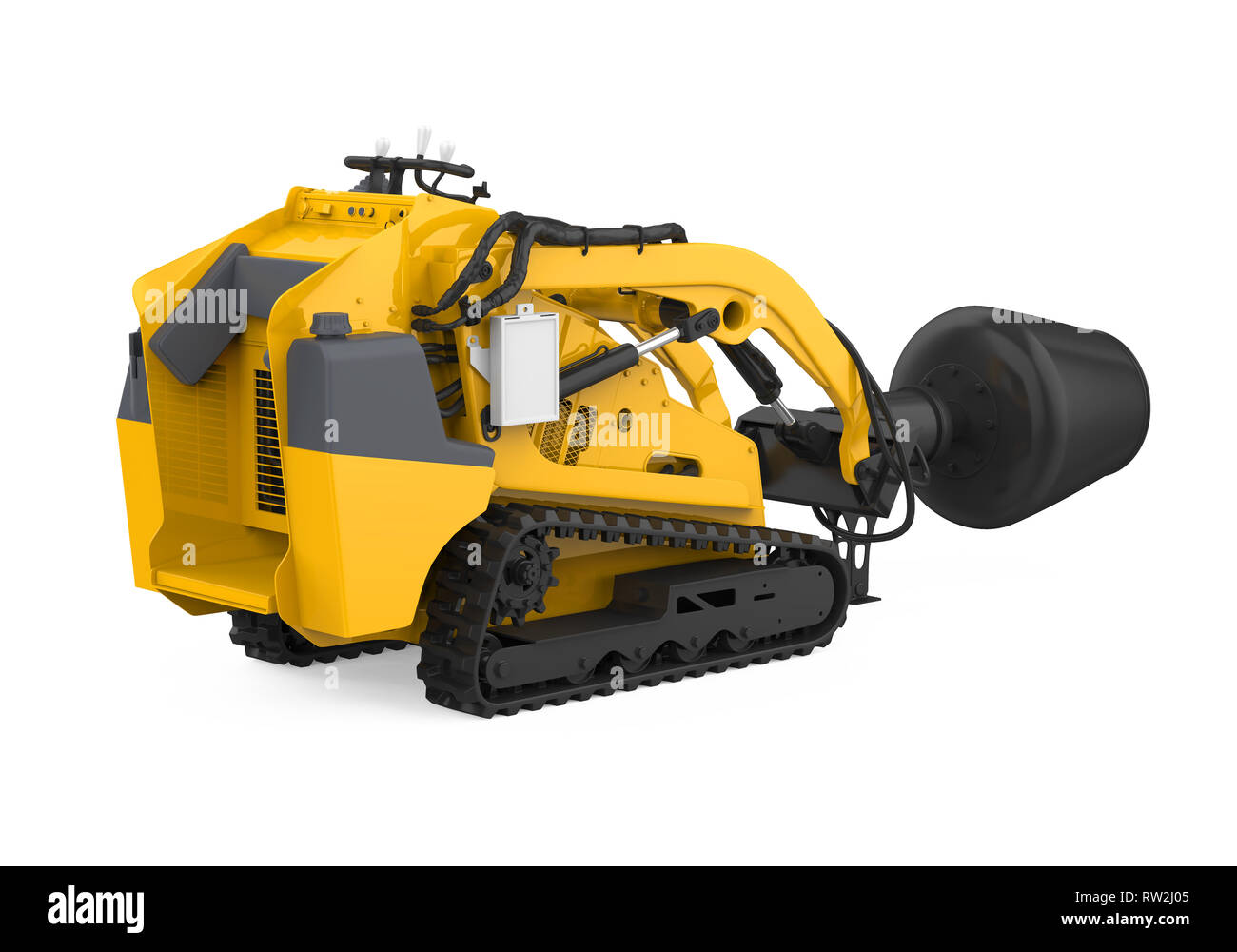 Skidsteer Concrete Mixer Isolated Stock Photo Alamy