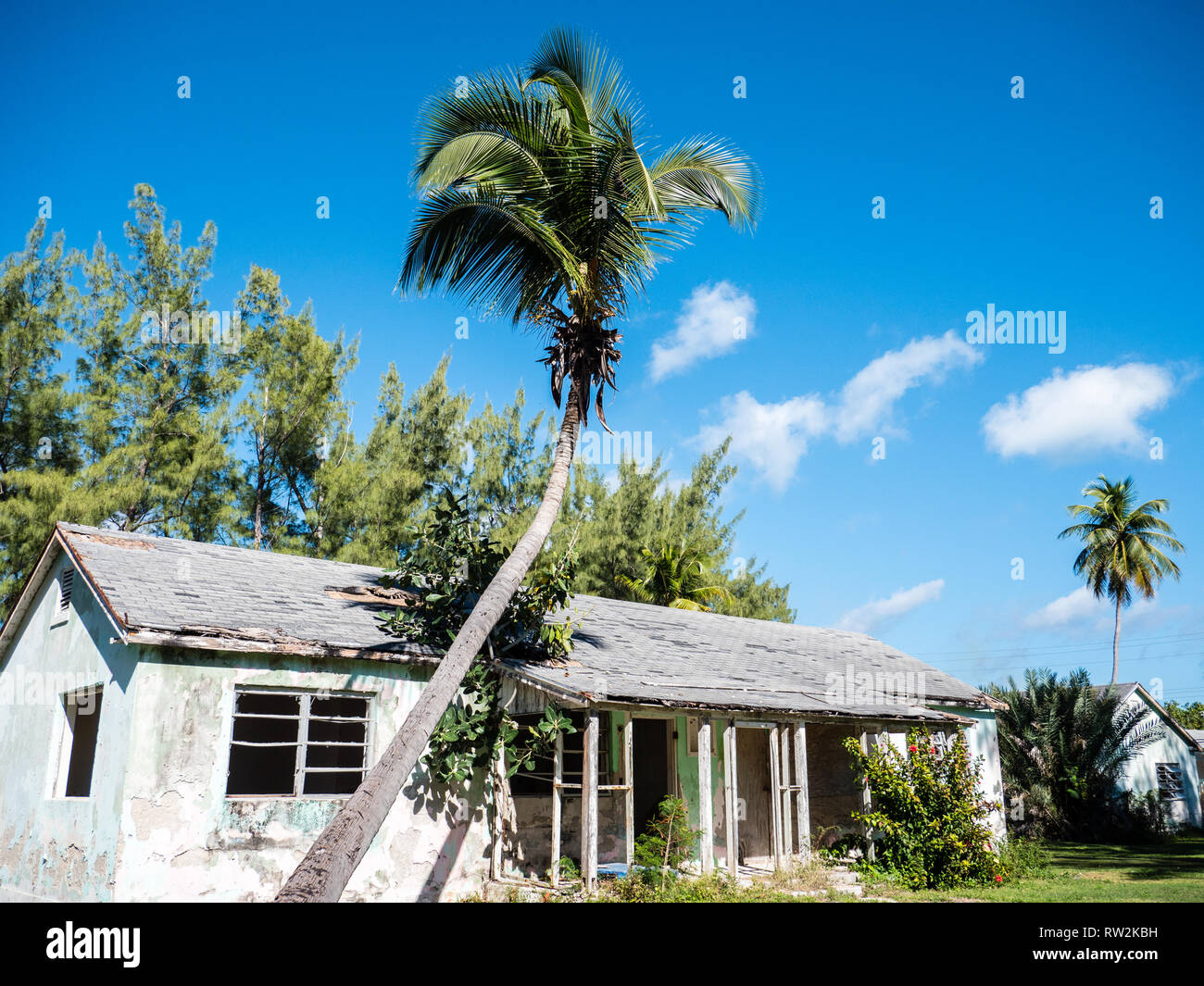 Hurricane Damaged House, Governors Harbour, Eleuthera, The Bahamas, The