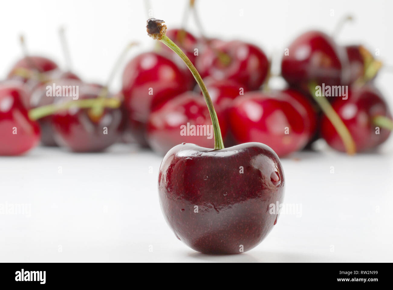 Extreme close-up image of cherry Stock Photo
