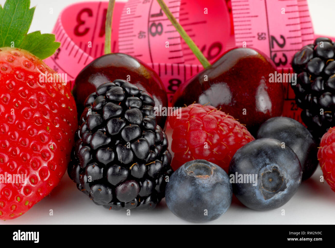 Extreme close-up image of berries Stock Photo
