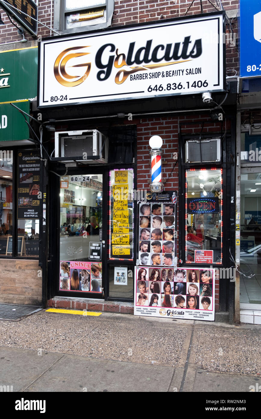 The exterior of Goldcuts Barber Shop & Beauty Salon on