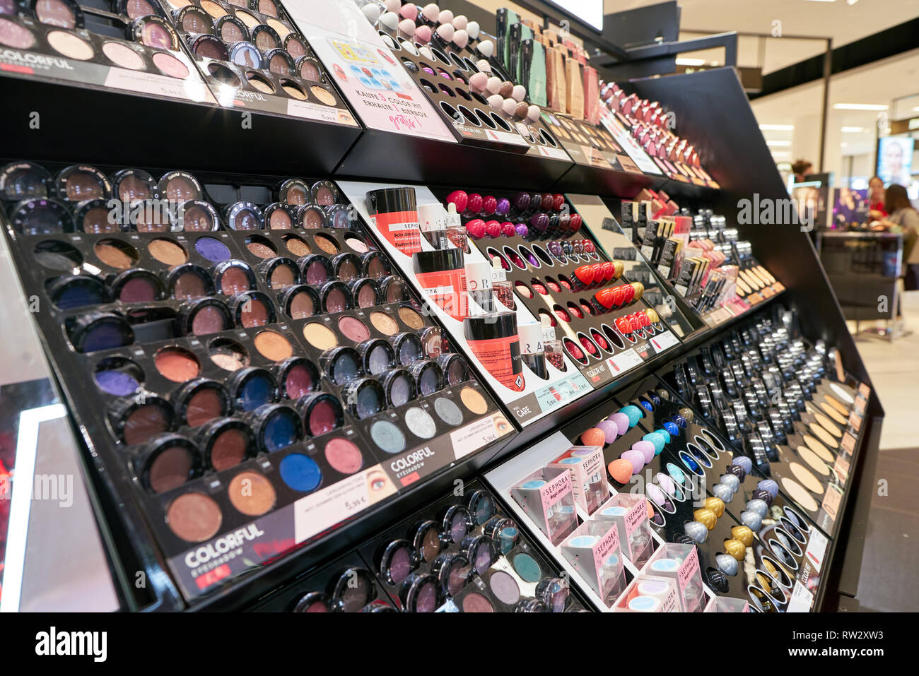 Dusseldorf Germany Circa September 2018 Cosmetics On Display At Galeria Kaufhof In Dusseldorf Stock Photo Alamy