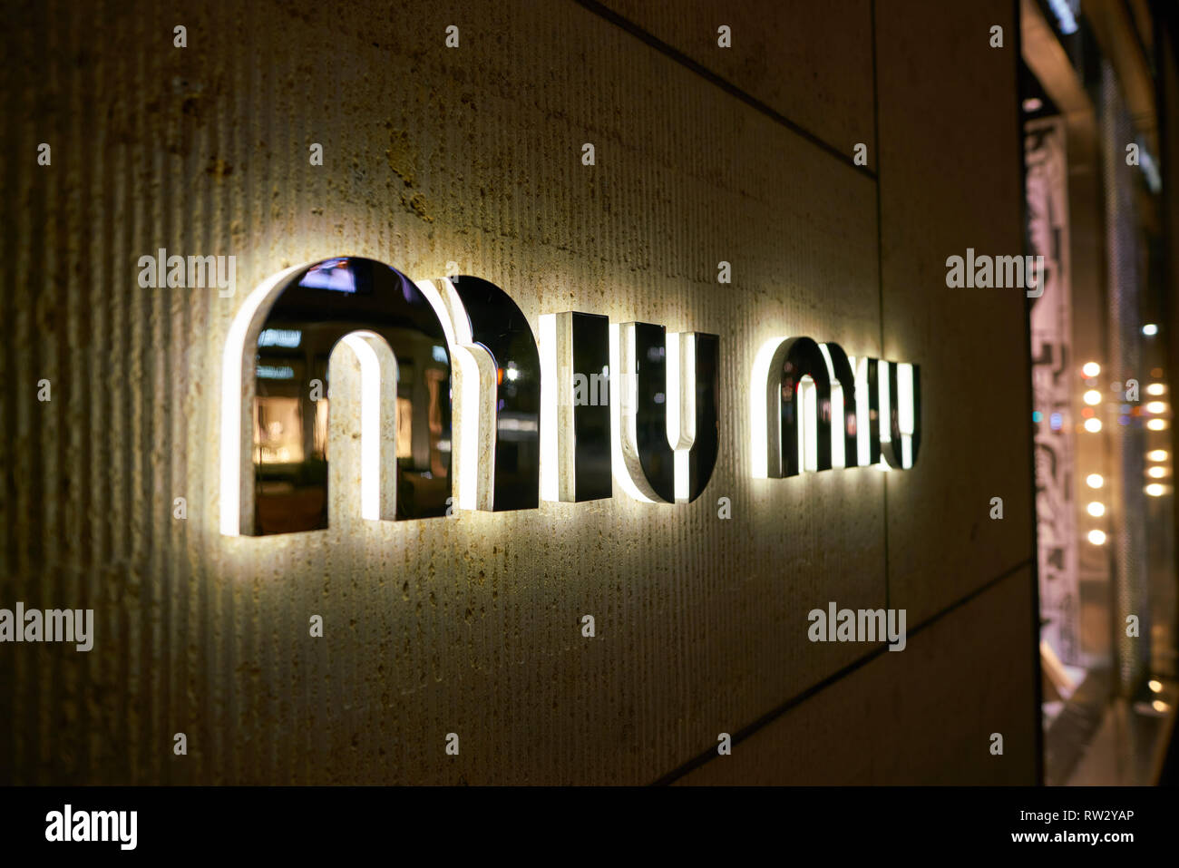 Miu miu logo hi-res stock photography and images - Alamy