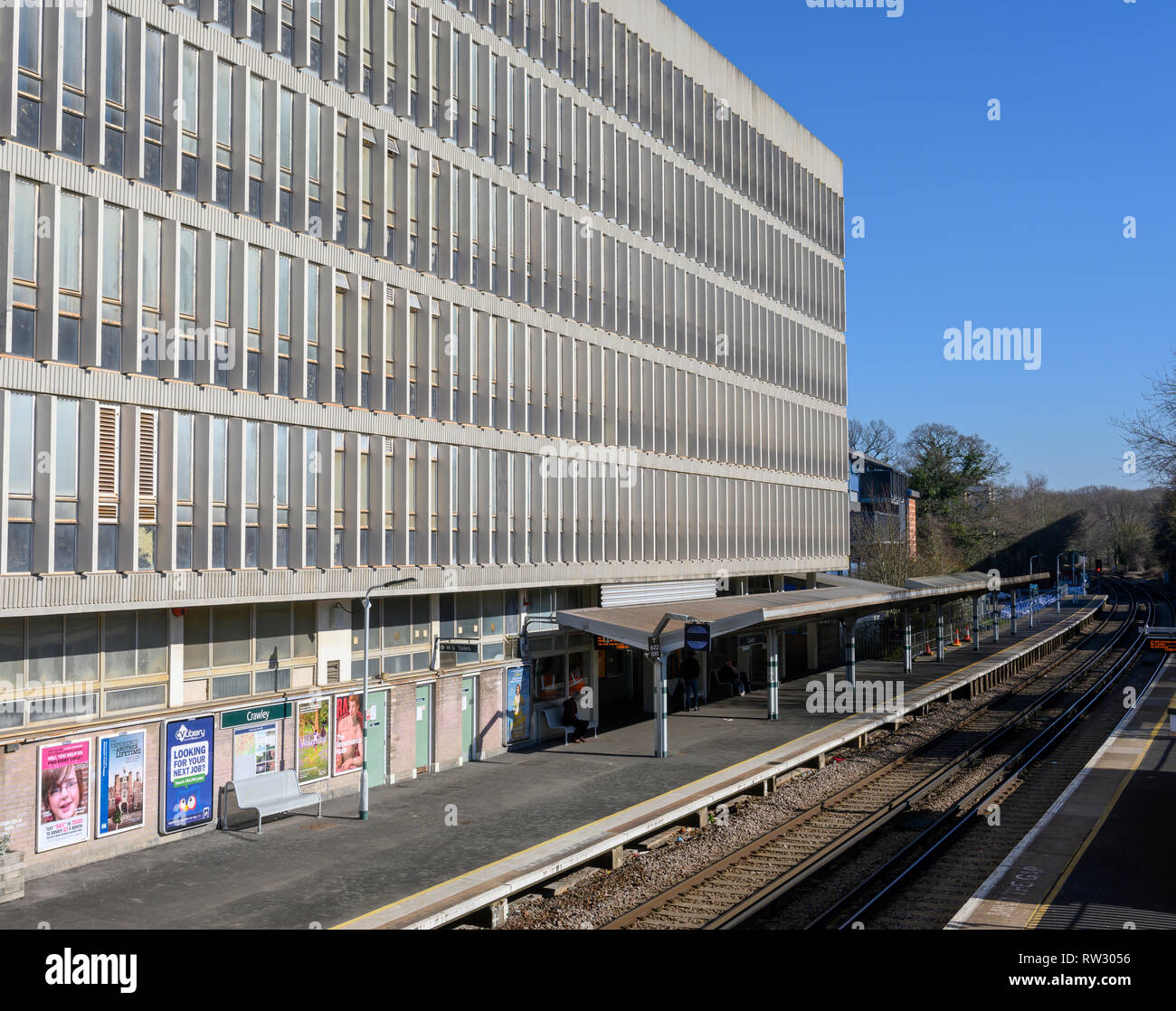 Crawley Railway Station, Crawley, West Sussex, England, Uk Stock Photo
