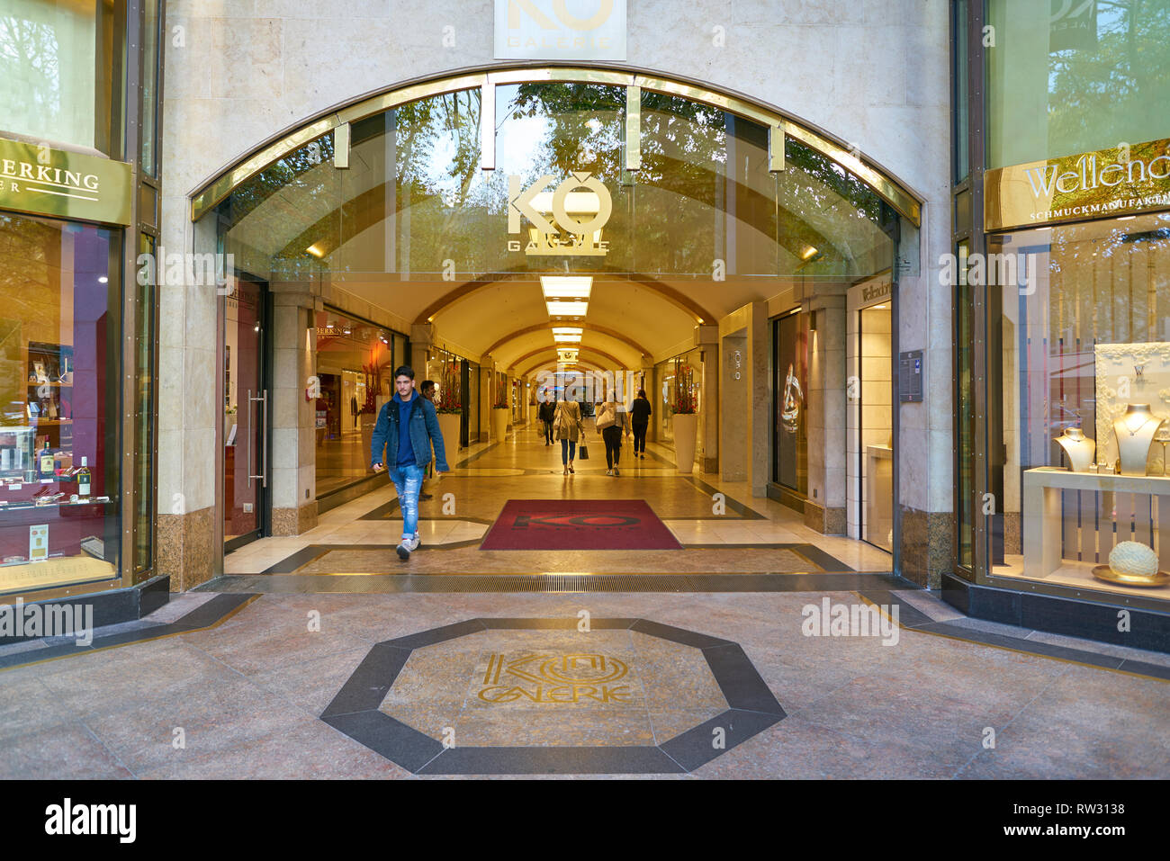 DUSSELDORF, GERMANY CIRCA SEPTEMBER, 2018 KO Galerie Shopping Mall in Dusseldorf Stock Photo