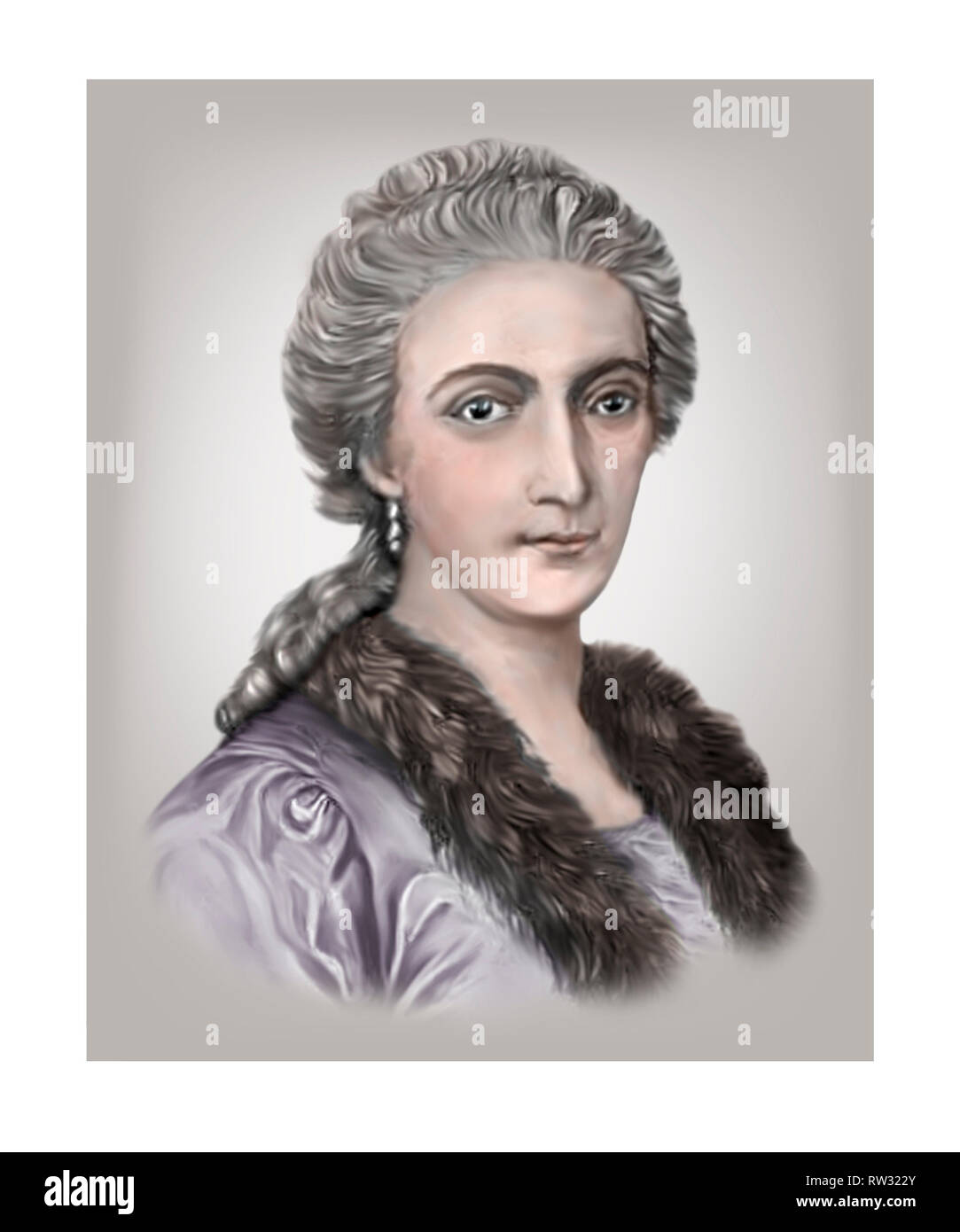 Maria Gaetana Agnesi 1718-1799 Italian Mathematician Philosopher Stock Photo