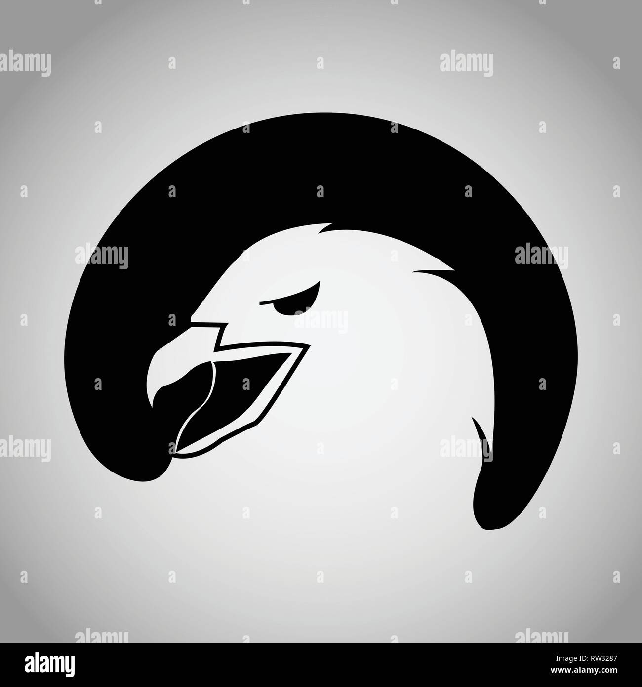 This logo has an eagle head. This logo is good for various businesses such as company logos and logos on applications. Stock Vector