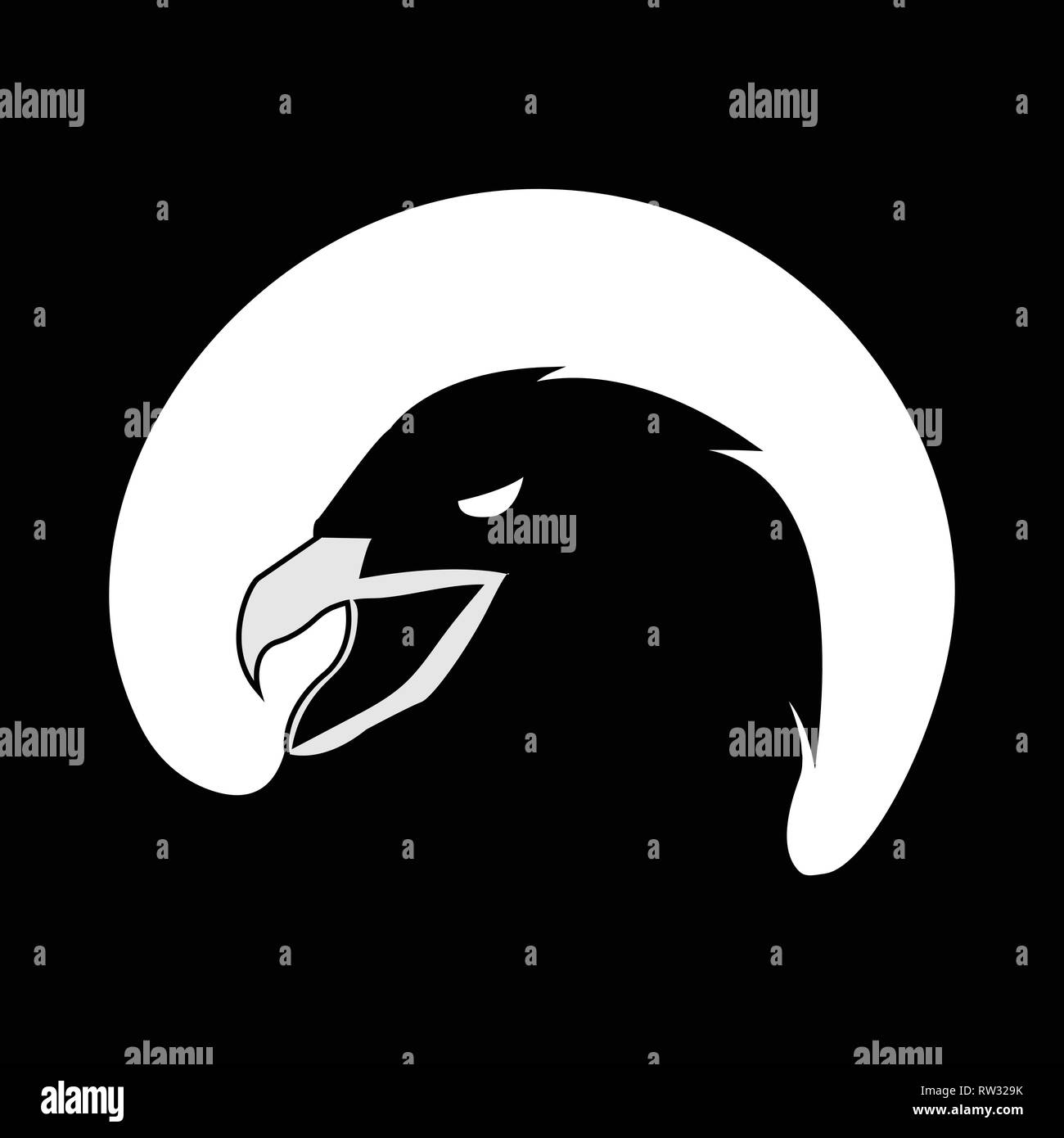 This logo has an eagle head. This logo is good for various businesses such as company logos and logos on applications. Stock Vector