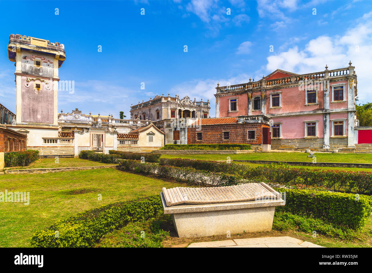 Historic Building Deyue Tower in Kinmen, taiwan Stock Photo