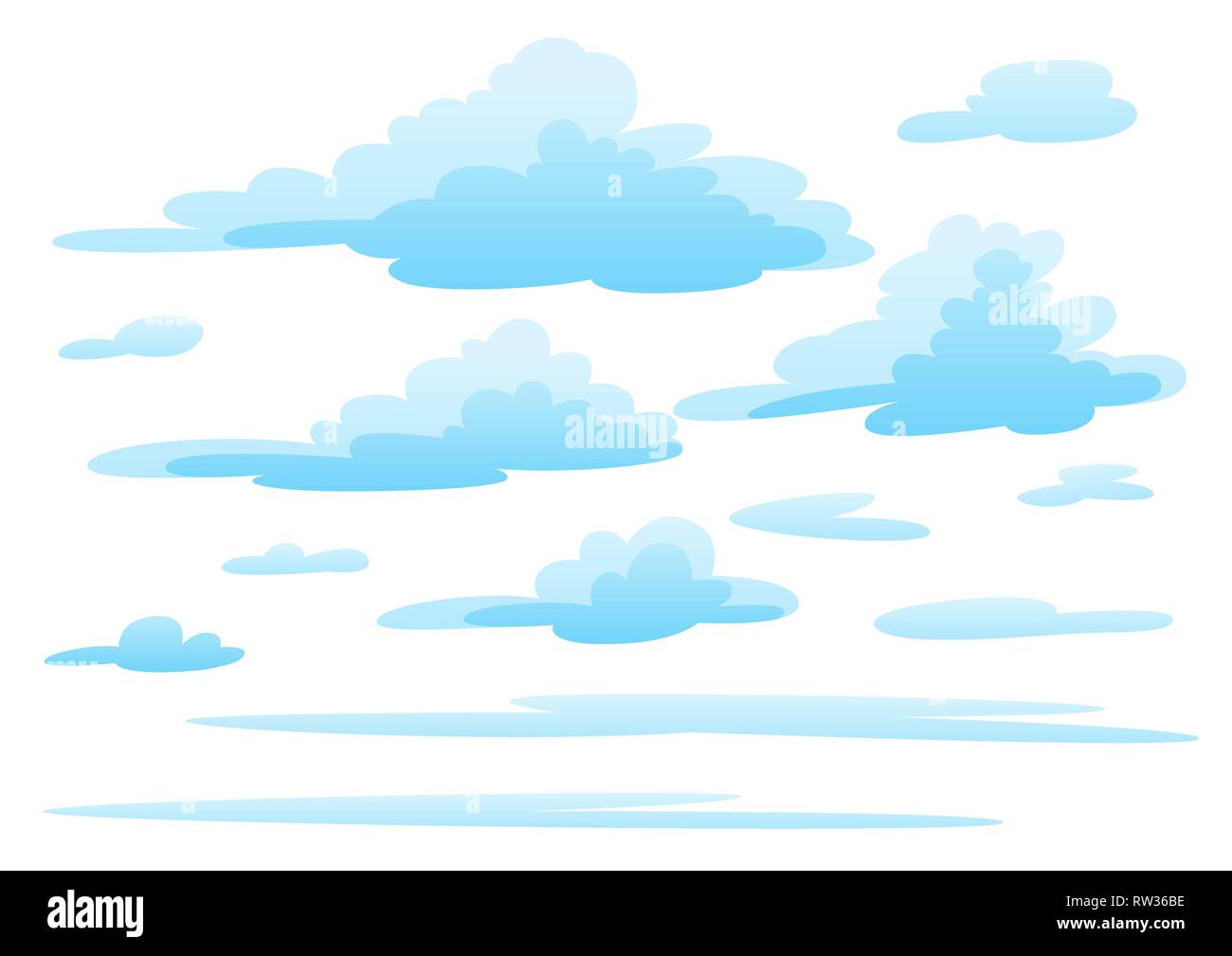 Illustration of clouds on white background Stock Vector Image & Art - Alamy