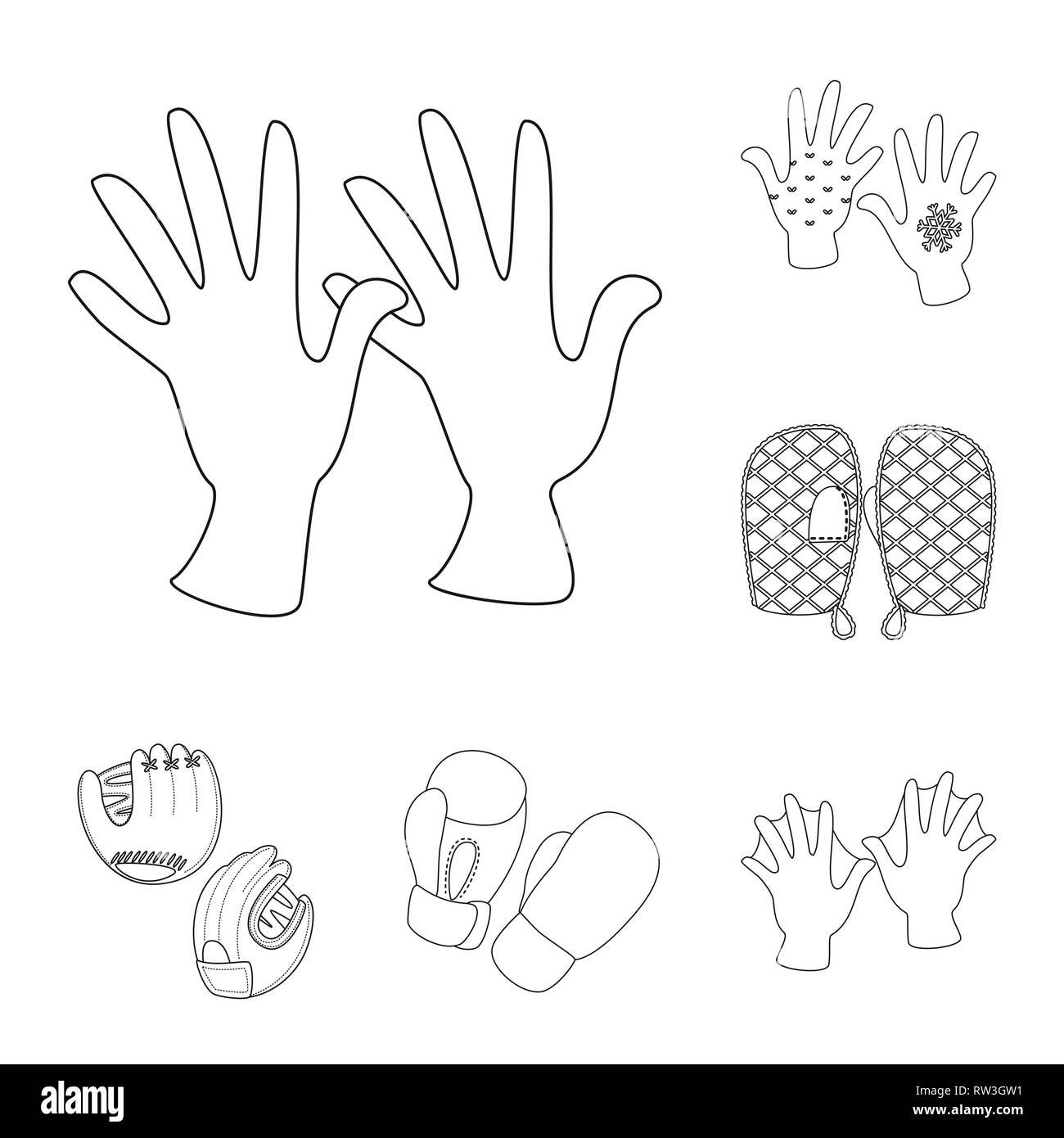 Vector design of accessory and style icon. Set of accessory and distinctive stock symbol for web. Stock Vector