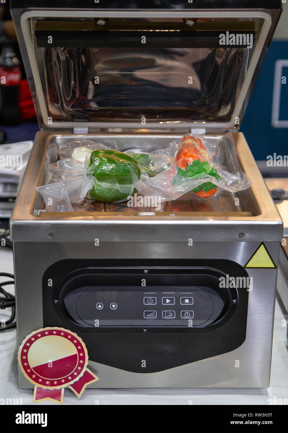 Heat Sealing Vacuum Machine for food packaging Stock Photo Alamy