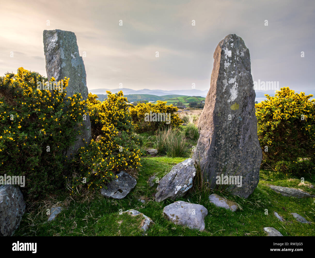 Ardgroom Stone Circle on the Beara Peninsula in County Cork, Ireland Stock Photo