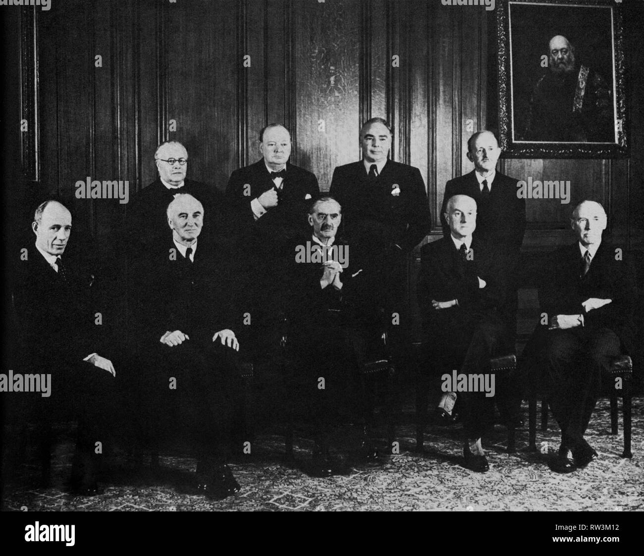 Winston Churchill With War Cabinet Front Row Halifaxj Simon N