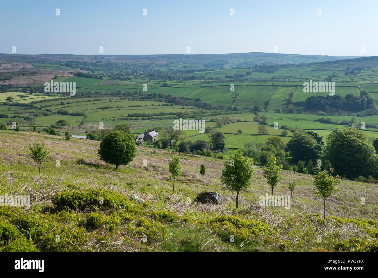 The village of Castleton and Danby Dale in the North York Moors national park, England. Stock Photo