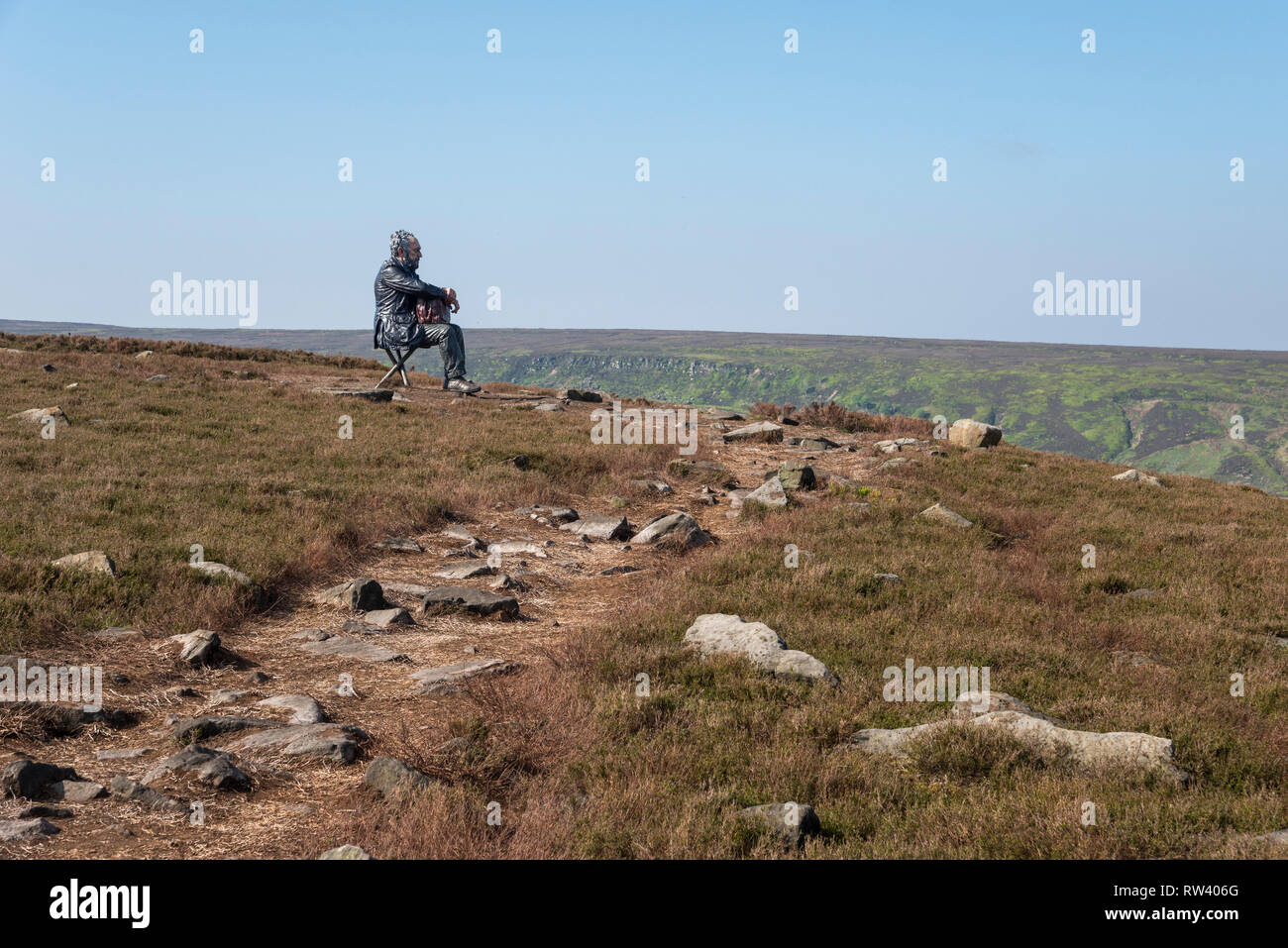 'The seated man' Castleton Rigg, Westerdale, North York Moors national ...