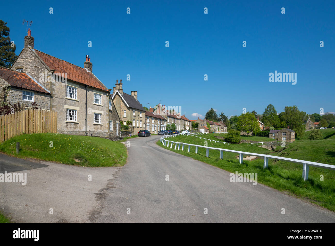 The beautiful village of Hutton-le-Hole in Ryedale, North Yorkshire, England. Stock Photo