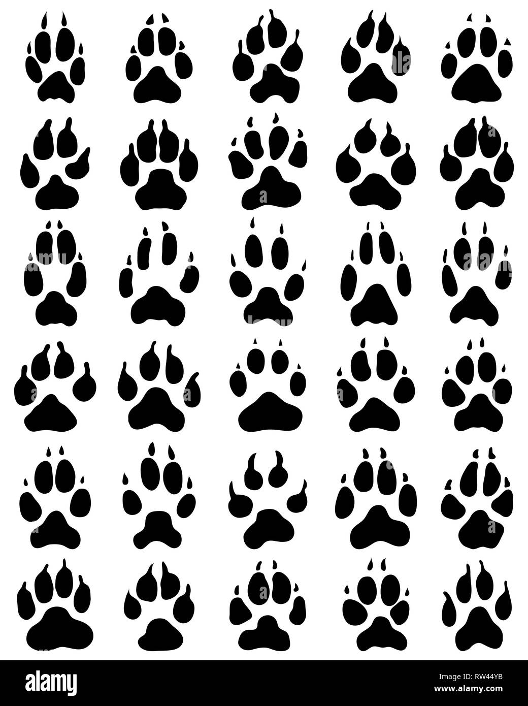 Dog paw print paint hi-res stock photography and images - Alamy