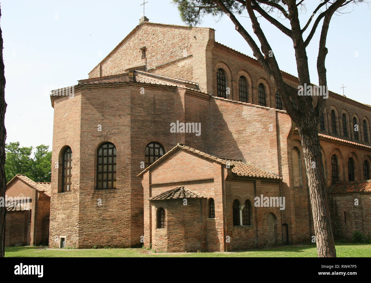 Italy. Ravenna. Basilica of Sant'Apollinare in Classe. Byzantine style. 6th CE. Apse Stock Photo