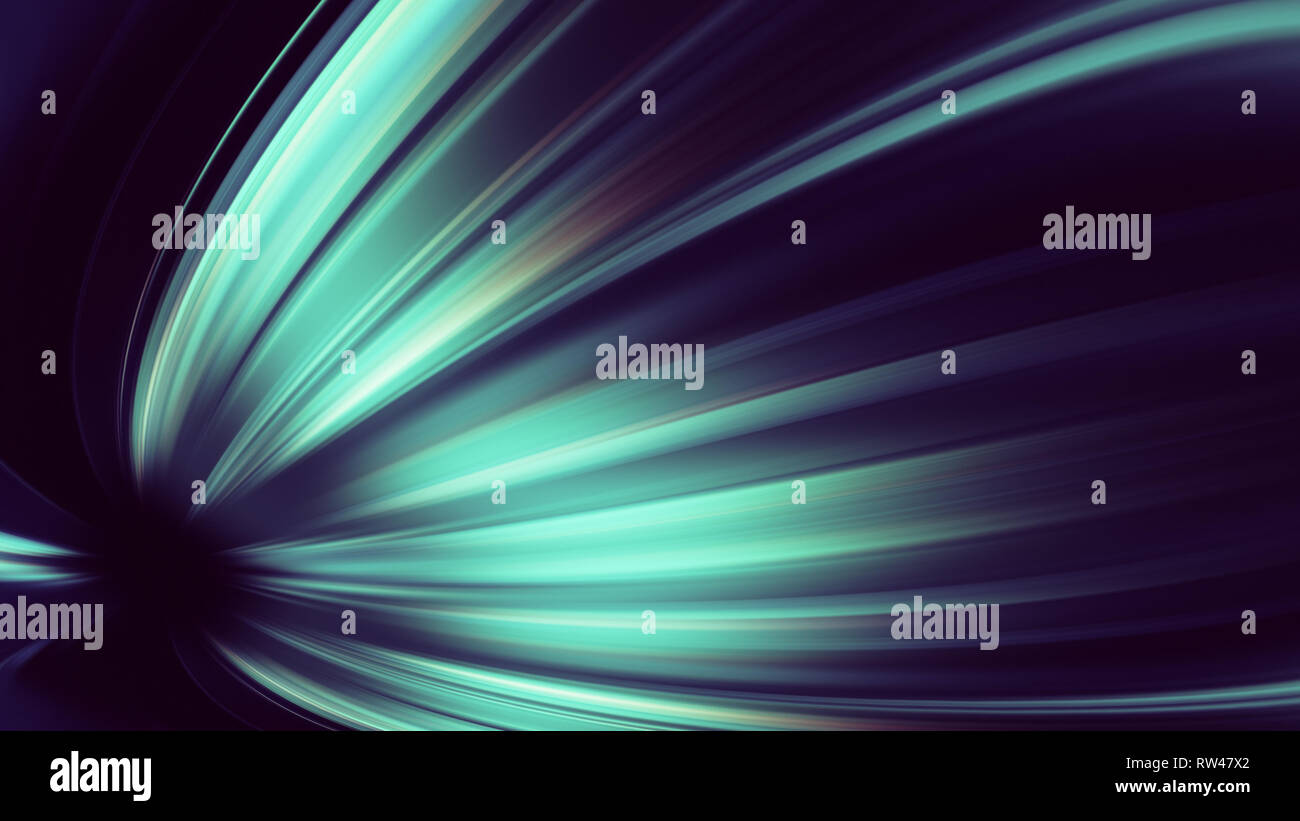 Green glow shine colors blur lines abstract background Stock Photo