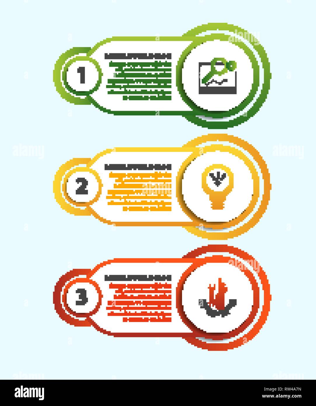 Modern vector illustration. Infographic template with three elements ...